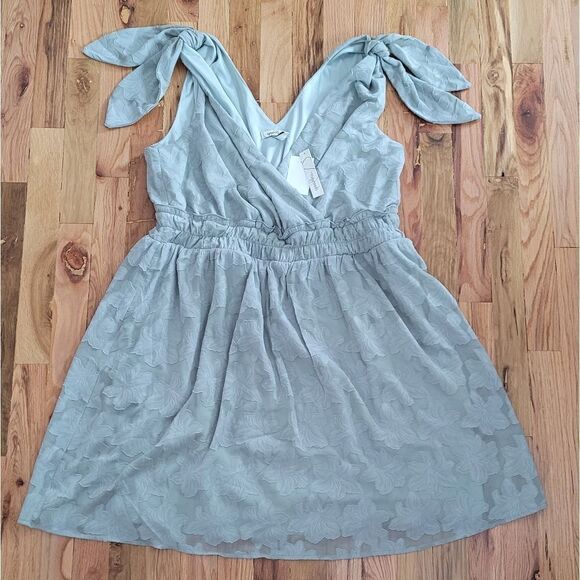 NWT Speechless Tie Shoulder Sage Dress Juniors 2X - Picture 6 of 6